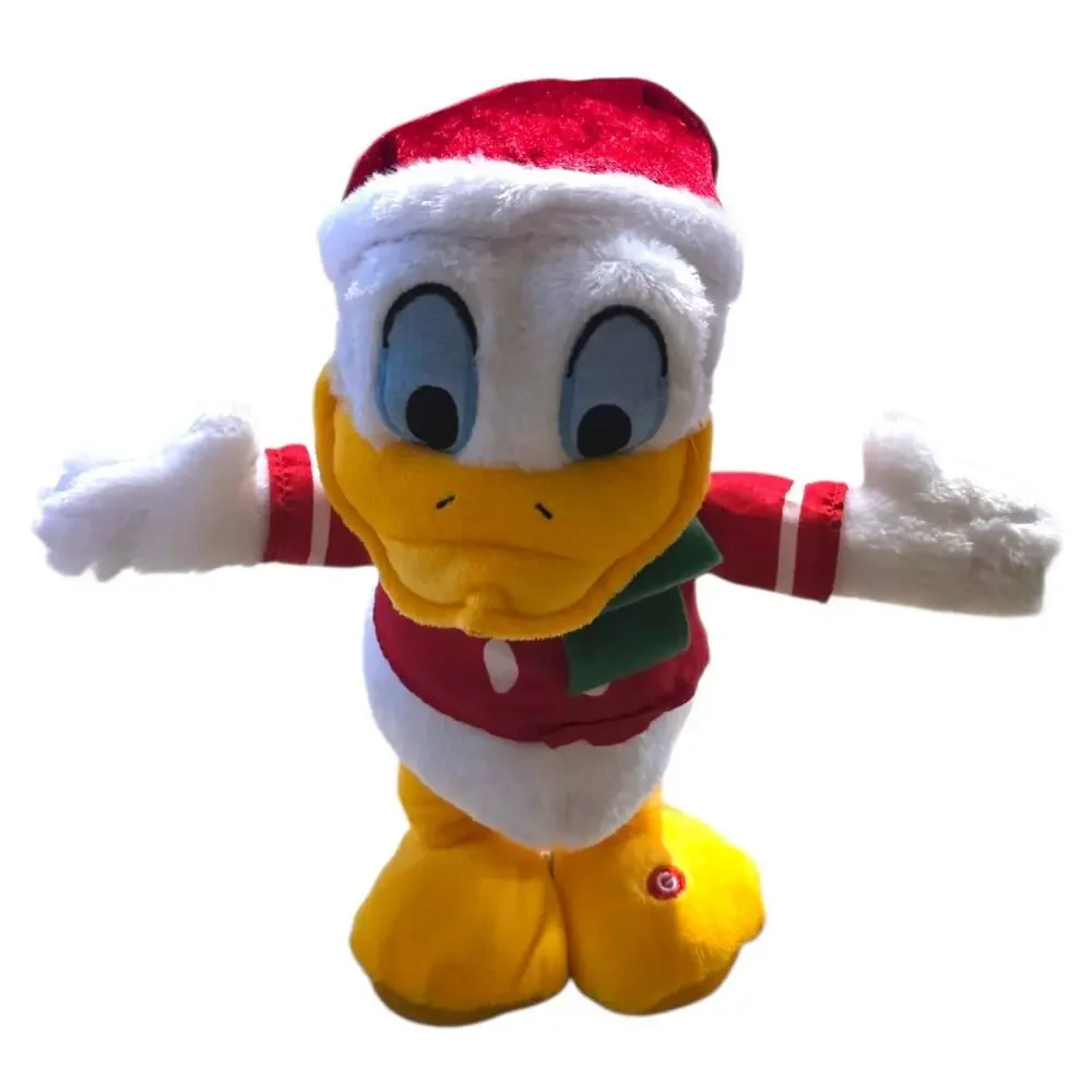 Gemmy Disney Donald Duck Animated Plush Christmas Deck the Halls Sings & Dances